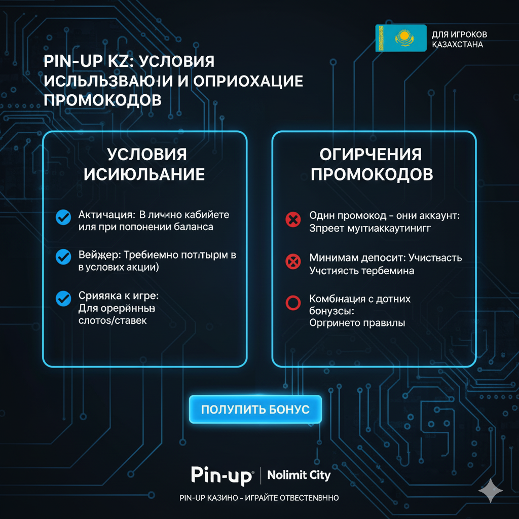 Условия использования и ограничения промокодов на платформе Pin-Up KZ