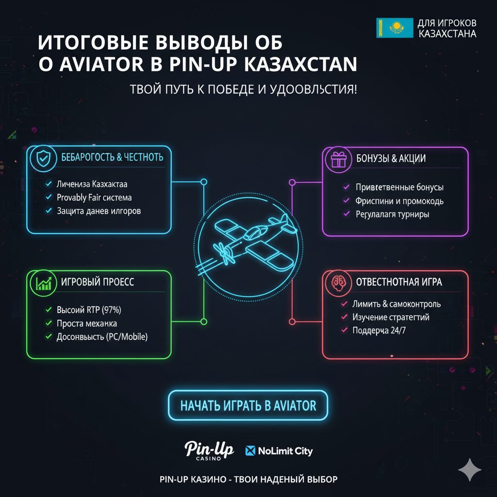 Итоговые выводы об игре Aviator на платформе Pin-Up в Казахстане