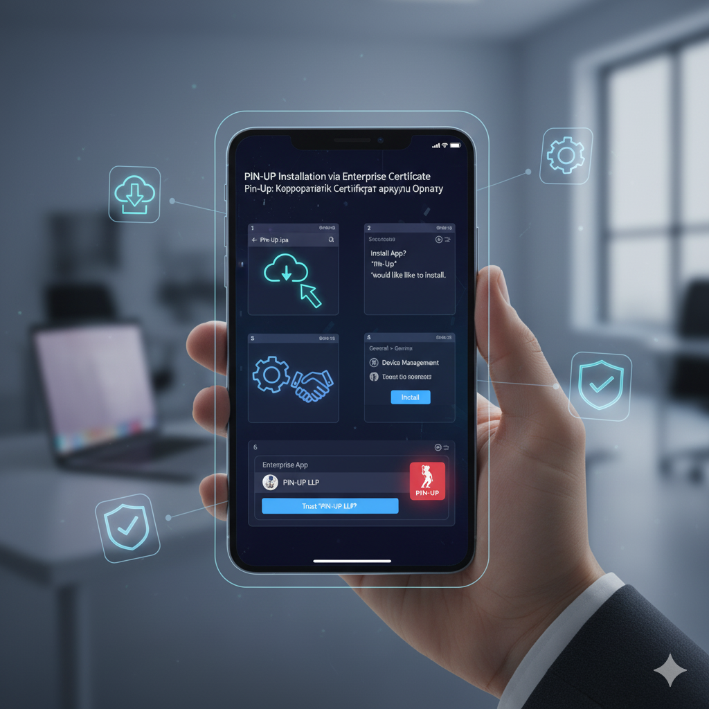Процесс установки приложения Pin-Up на iPhone через корпоративный сертификат