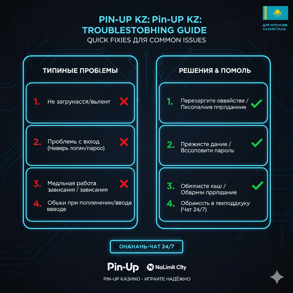 Руководство по устранению проблем с приложением Pin-Up KZ
