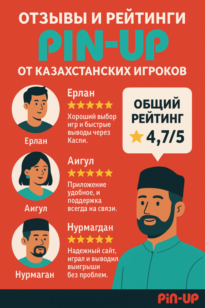 Отзывы и рейтинги Pin-Up от казахстанских игроков
