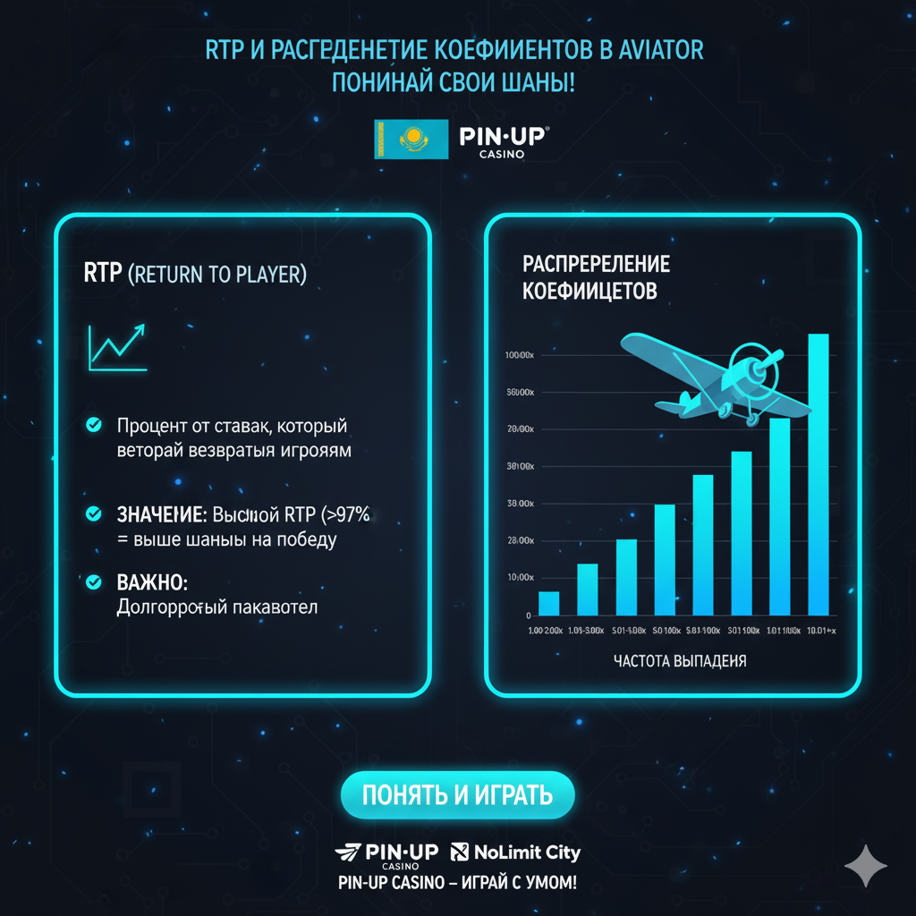 График статистики RTP и распределения коэффициентов в Aviator