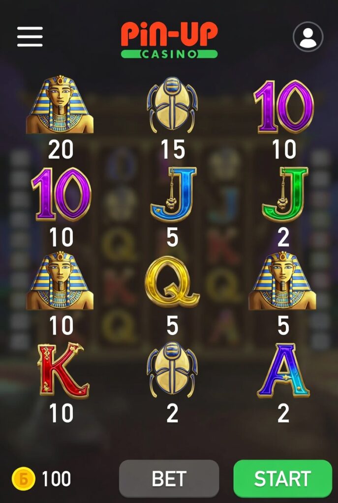 Мобильная версия слота Book of Dead в приложении Pin-Up Casino