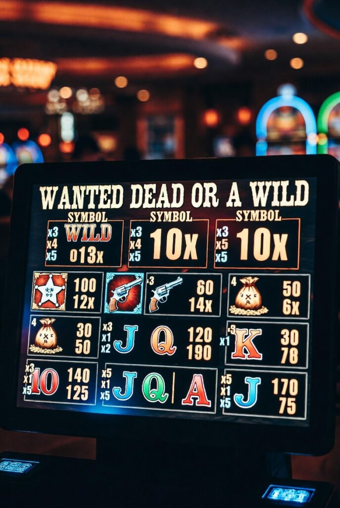 Таблица символов и выплат слота Wanted Dead or a Wild в Pin-Up