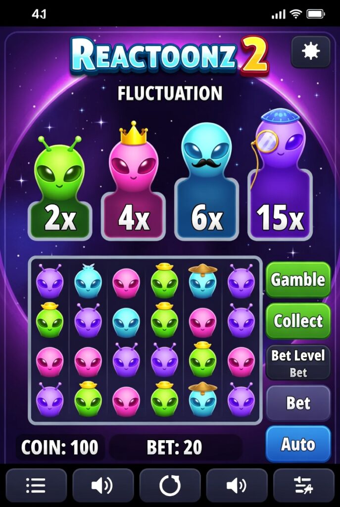 Мобильная версия слота Reactoonz 2 для игроков из Казахстана