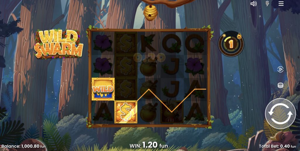 Настройка ставок в слоте Wild Swarm на платформе Pin-Up
