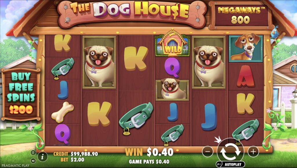 Интерфейс покупки бонусной игры в The Dog House Megaways на платформе Pin-Up