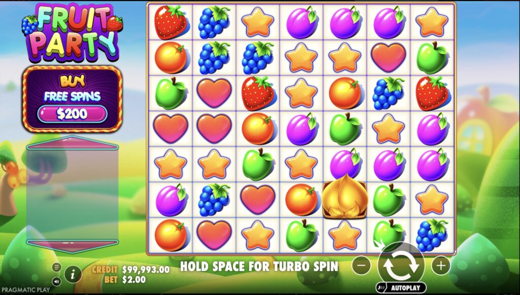 Демо-режим слота Fruit Party на сайте Pin-Up