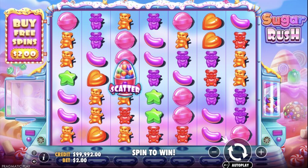 Демо-режим слота Sugar Rush на платформе Pin-Up