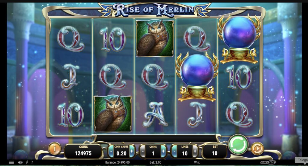 Крупный выигрыш в слоте Rise of Merlin с множителями