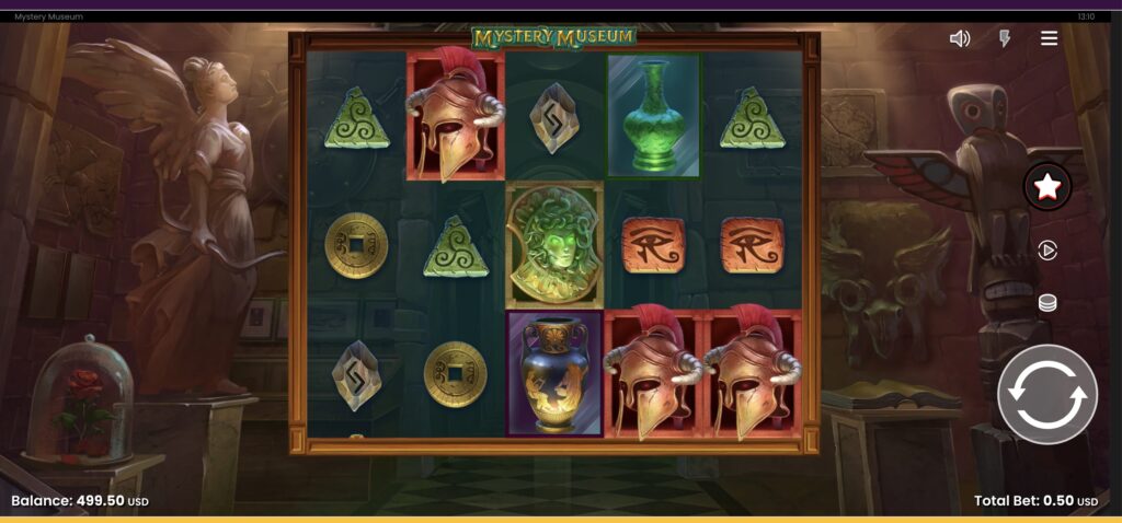 Бонусный раунд бесплатных вращений Mystery Museum