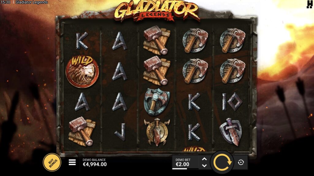 Бонусный раунд с фриспинами в Gladiator Legends