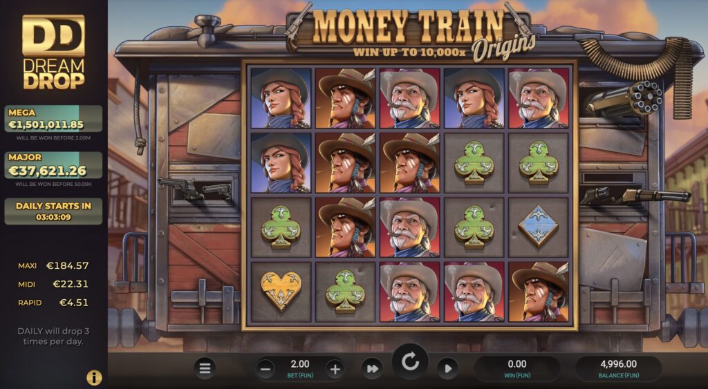 Комбинация Wild-символов в Money Train