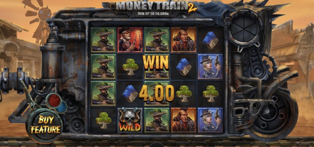 Money Train 2-де бонустық раундты сатып алу интерфейсі