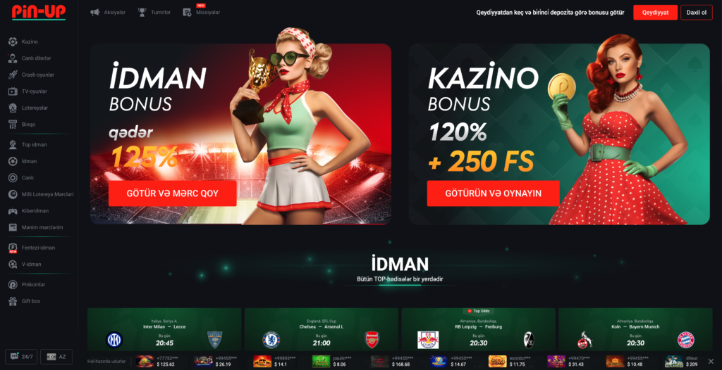 Pin-Up Azərbaycan onlayn kazino platformasına ümumi baxış