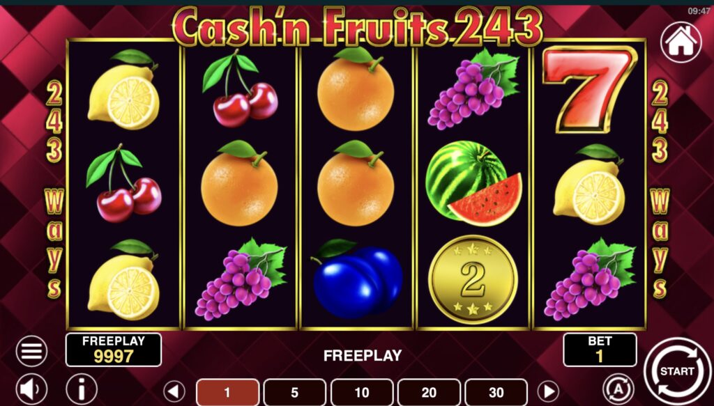 Мобильная версия Lucky Cash'n Fruits 243 на смартфоне