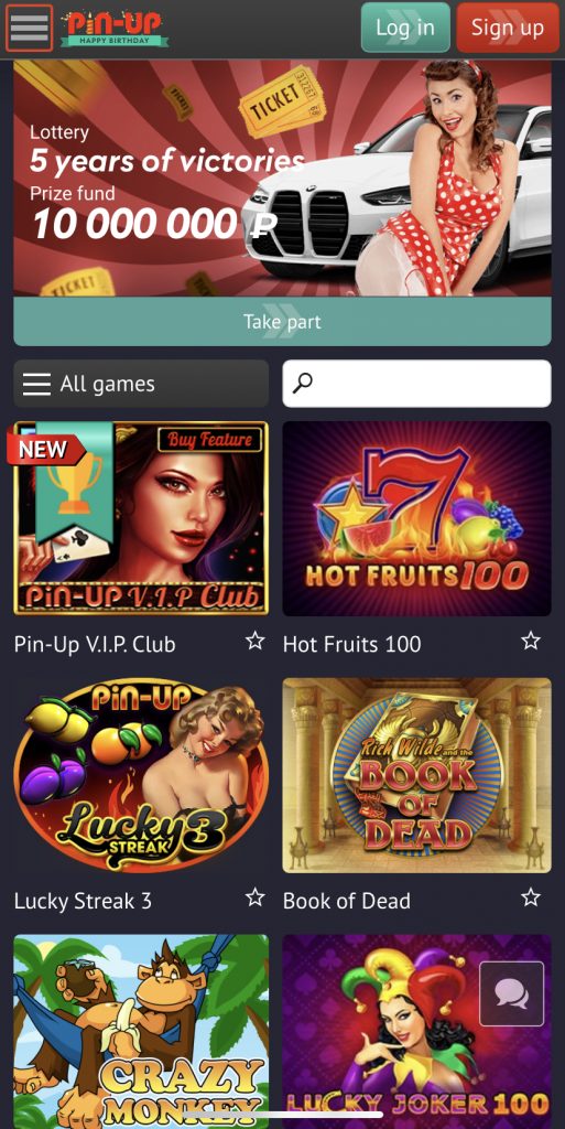 Pin-Up mobil tətbiqinin yüklənməsi Android və iOS üçün